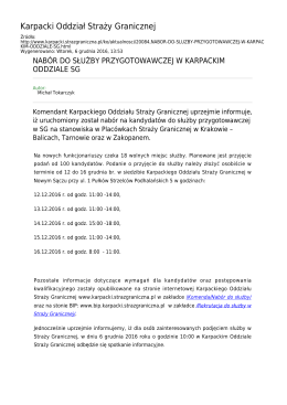Karpacki Oddział Straży Granicznej