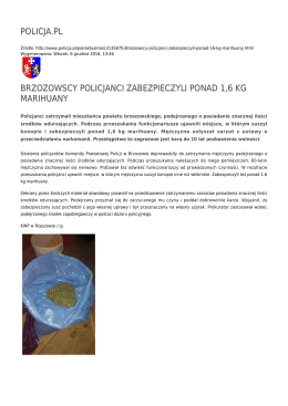 policja.pl brzozowscy policjanci zabezpieczyli ponad 1,6 kg marihuany