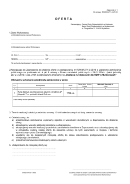 zal nr 1 - Oferta - Zarząd Dróg Wojewódzkich w Krakowie