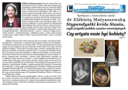 dr Elżbietą Matyaszewską Czy artysta może byćkobietą?