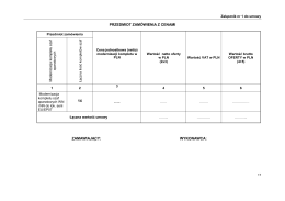 PRZEDMIOT ZAMÓWIENIA Z CENAMI 14 ….. ZAMAWIAJĄCY