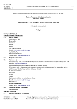 Polska-Warszawa: Usługi ochroniarskie