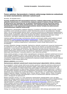 Pomoc państwa: Sprawozdanie z badania sektorowego