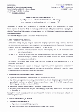 zaproszenie - Zarząd Dróg Wojewódzkich w Krakowie