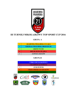 iii turniej mikołajkowy top sport cup 2016