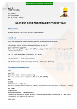 ingénieur génie mécanique et productique