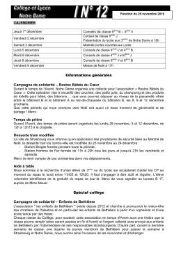 t&eacute;l&eacute;chargement - Bienvenue sur le site de NOTRE-DAME