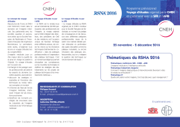 Programme du voyage d`études au RSNA