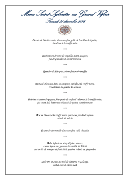 Menu Saint-Sylvestre auGrand V&eacute;four