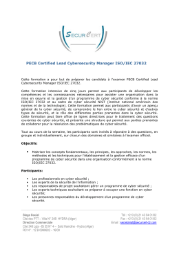 PECB Certified Lead Cybersecurity Manager ISO/IEC