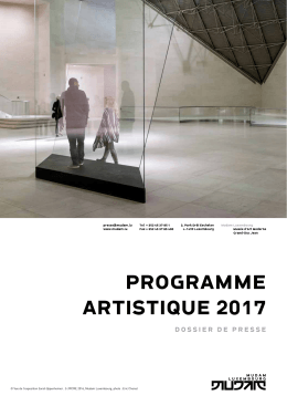 programme artistique 2017