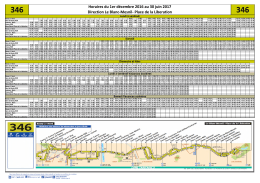 Horaires du 1er d&eacute;cembre 2016 au 30 juin 2017 Direction Le Blanc