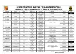 programme de la semaine