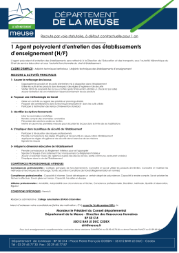 T&eacute;l&eacute;charger la fiche de poste