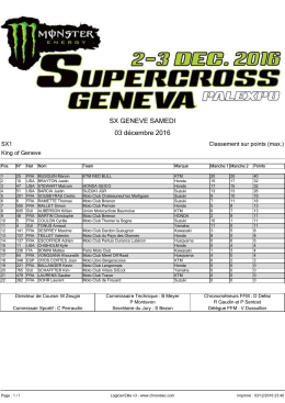 SX GENEVE SAMEDI 03 décembre 2016