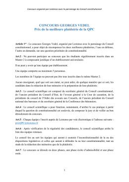 Règlement - Ordre des Avocats au Conseil d`Etat et à la Cour de