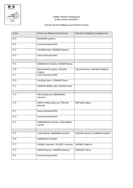 Liste parents délégués 2016-2017