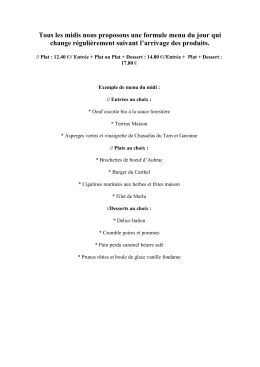 Voir le menu