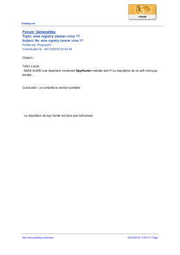 Forum: G&eacute;n&eacute;ralit&eacute;s