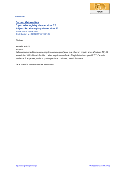 Forum: G&eacute;n&eacute;ralit&eacute;s