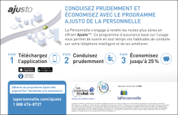 conduisez prudemment et économisez avec le programme ajusto de