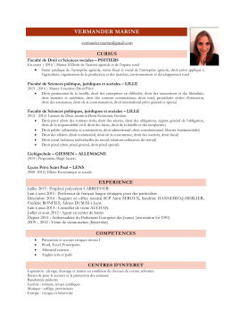 vermander marine - Facult&eacute; de Droit et Sciences Sociales