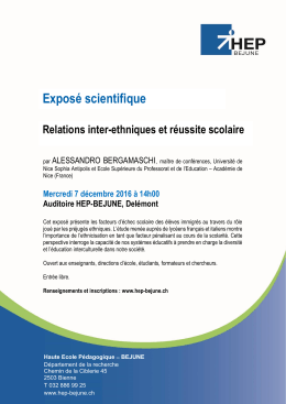 Expos&eacute; scientifique - HEP