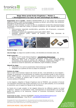 D&eacute;veloppement d`un banc de test automatique de MEMS