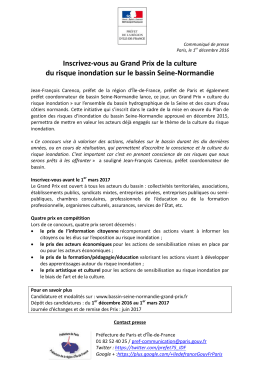 Inscrivez-vous au Grand Prix de la culture du risque inondation sur