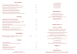 Telechargez le menu