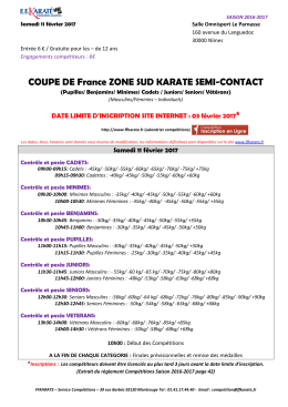 COUPE DE France ZONE SUD KARATE SEMI