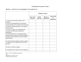 Évaluation de la journée 2, bloc 1