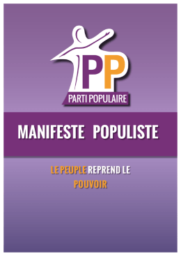 Manifeste - Parti Populaire