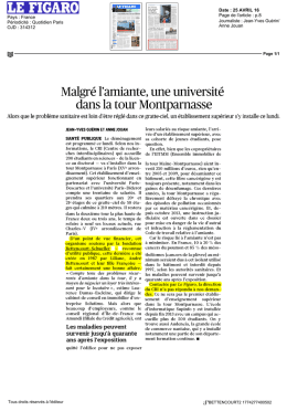 Malgré l`amiante, une université dans la tour Montparnasse