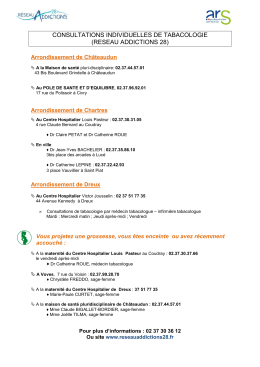 obtenir la liste des consultations individuelles de tabacologie en