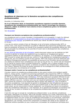 Questions et réponses sur la Semaine européenne des