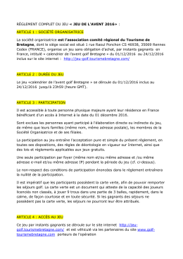 R&Egrave;GLEMENT COMPLET DU JEU &laquo; JEU DE L`AVENT