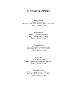 Voir le menu