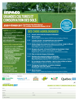 Grandes cultures et conservation des sols - Journée