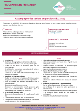 Accompagner les seniors du parc locatif (2 jours)