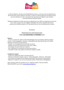 professeur de methodologie dans les disciplines