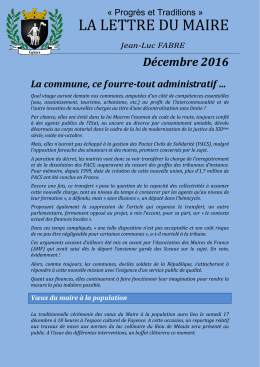 la lettre du maire