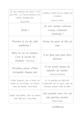 Je suis comme robinson crusoe, j`attends Vendredi