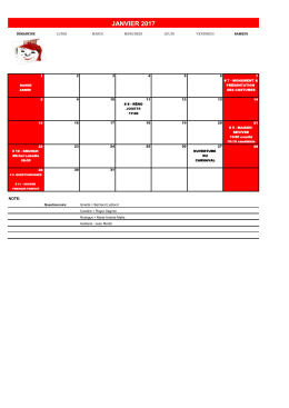 Calendrier des candidat(e)s de