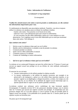 Notice : information de l`utilisateur Levodonna® 1,5 mg comprimés