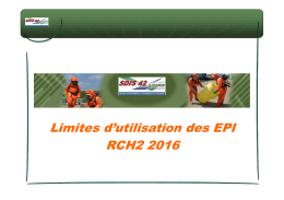 RCH2 Limites d`utilisation des EPI