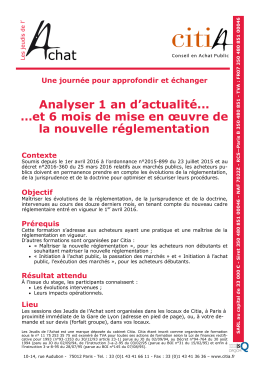 Le programme détaillé