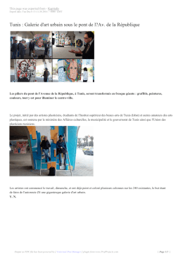 Tunis : Galerie d`art urbain sous le pont de l?Av. de la
