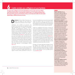 L`aide sociale aux coll&eacute;giens et aux lyc&eacute;ens
