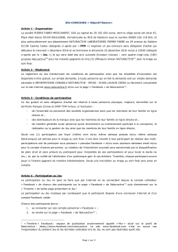 JEU-CONCOURS &laquo; NATURACTIVE